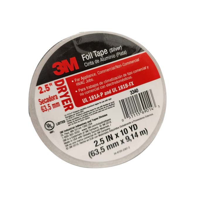 CINTA SELLADORA ALUMINIO 9 MTS 2.5" PARA DUCTO 3340-D 3M 3M 