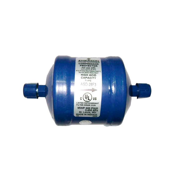 FILTRO DESHIDRATADOR 3/8"F SIN VALVULA DE ACCESO LINEA SUCCION ASD-28F3 056352 EMERSON