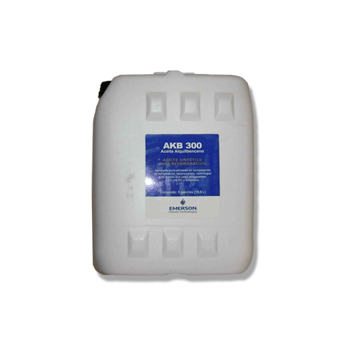 ACEITE ALQUILBENCENO CUBETA 19 LITROS 300 SUS COMPRESOR REFRIGERANTES CFC Y HCFC AKB-300 6746-AKB300-05 EMERSON