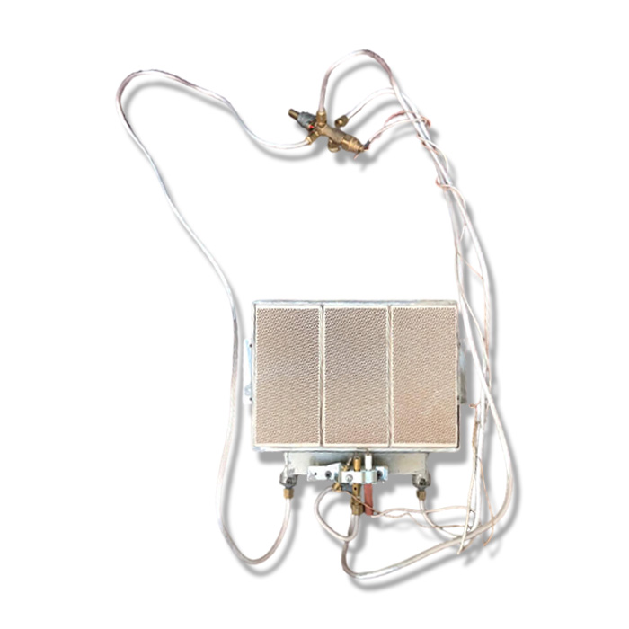 RADIANTE PLACA CALEFACTOR ESPAÑOL LP CON PILOTO Y CHISPEADOR 3 PIEZAS K3R GENERAL