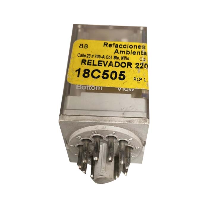 RELEVADOR ARRANQUE ENCAPSULADO 220 V 11 PINS USO GENERAL 358-93U200,3P-2T RCP11003 GENERAL
