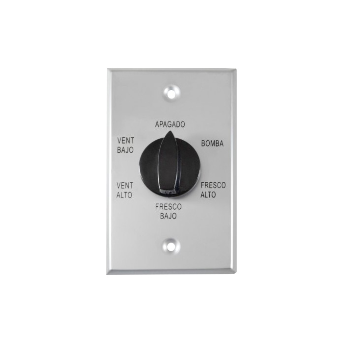 INTERRUPTOR ROTATIVO 6 POSICIONES CUBIERTA METALICA 115 V AIRE EVAPORATIVO 3/4 HP 7120 DIAL MANUFACTURING