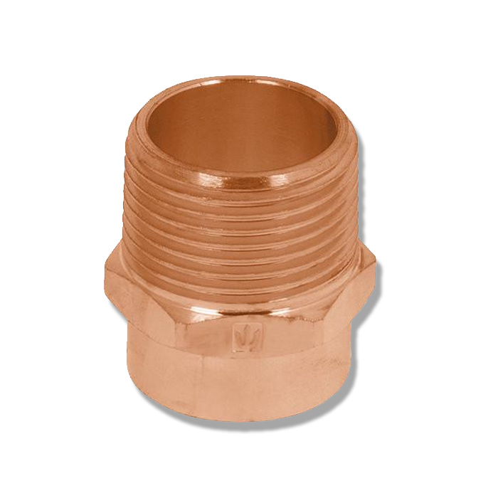CONECTOR COBRE A FIERRO 1 5/8"S ROSCA EXTERIOR TUBERIA W01179 MUELLER
