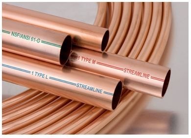 TUBO RIGIDO TIPO K COBRE 1 1/8" REFRIGERACION 6.10 METROS IUSA