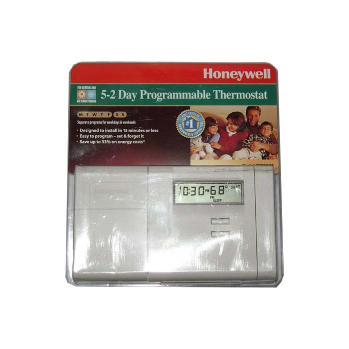 TERMOSTATO DIGITAL 24 V 1 ETAPA FRIO/CALOR PROGRAMABLE 5-2 DIAS AIRE ACONDICIONADO CT3300A HONEYWELL