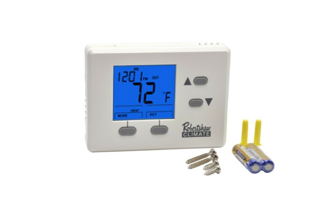 TERMOSTATO DIGITAL 24 V 1 ETAPA FRIO/CALOR PROGRAMABLE 5-2 DIAS AIRE ACONDICIONADO RS1110 ROBERTSHAW