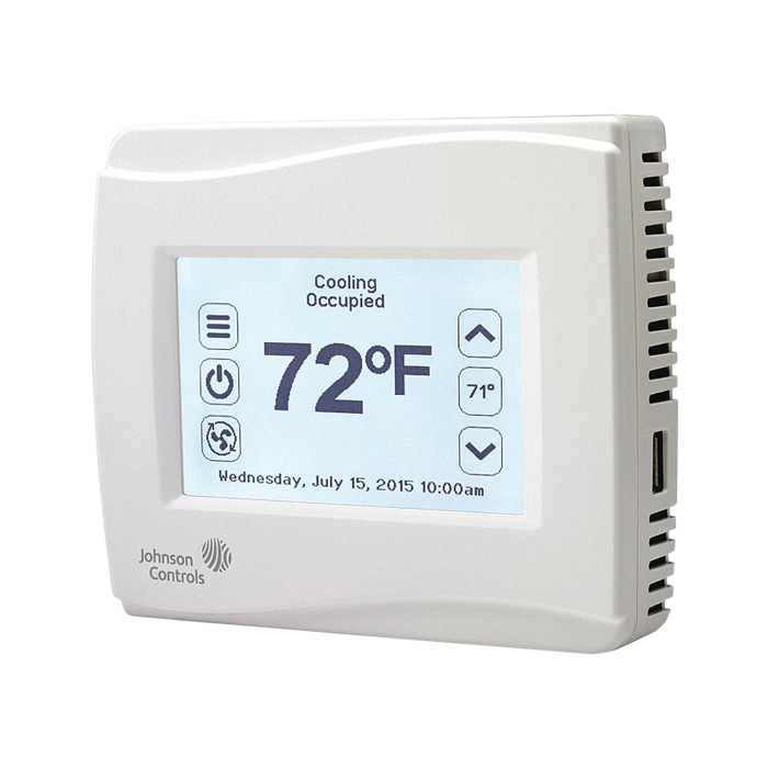 TERMOSTATO DIGITAL 24 V 1 ETAPA FRIO/CALOR PROGRAMABLE 7 DIAS PANTALLA TACTIL UNIDAD PAQUETE TEC3630-00-000 JOHNSON CONTROLS