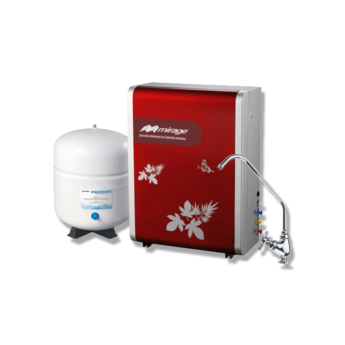 PURIFICADOR AGUA 5 ETAPAS OSMOSIS INVERSA ROJO MFH50RR HYDROX MIRAGE