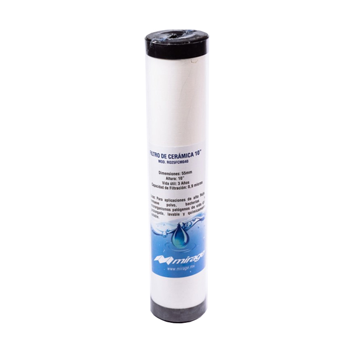 FILTRO CARTUCHO 10" X 2" CERAMICA OSMOSIS INVERSA RO25FCM040 MIRAGE
