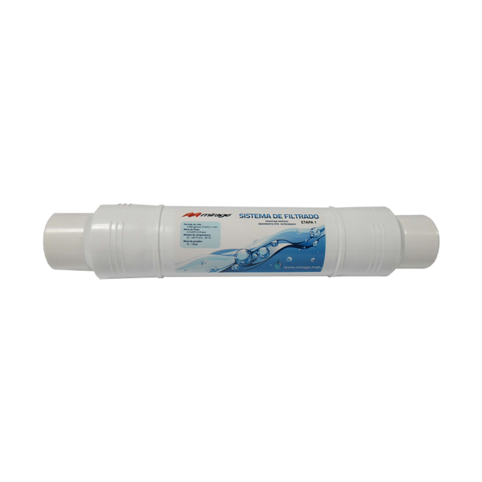 FILTRO SEDIMENTOS 12" X 2 1/2" POLIPROPILENO 5 MICRAS ETAPA 1 (H50) OSMOSIS INVERSA FSQ1110 MIRAGE