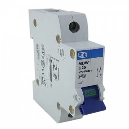 PASTILLA TERMICA 1 POLO 25 A MONTAJE EN RIEL MDW-C25 10076429 WEG