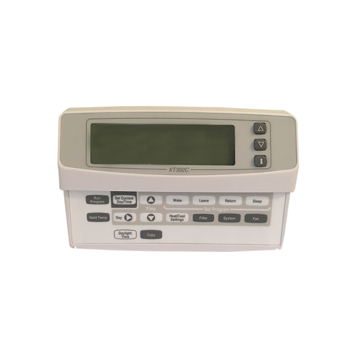 TERMOSTATO DIGITAL 24 V 1 ETAPA FRIO/CALOR PROGRAMABLE 7 DIAS AIRE ACONDICIONADO THT02113 TRANE