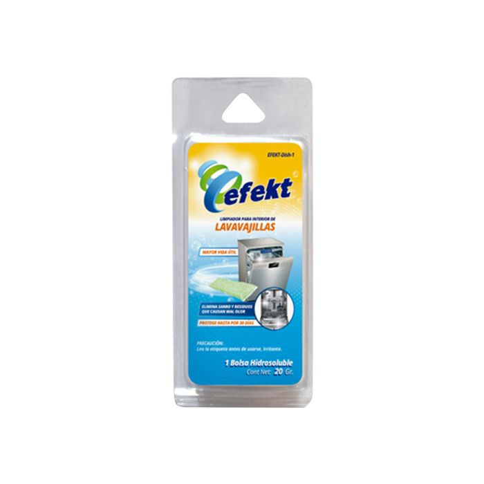 LIMPIADOR HIDROSOLUBLE BOLSA 20 GRS REMOVEDOR DE SARRO EFEKT LAVAVAJILLAS CL-DISH-1 CLINEST
