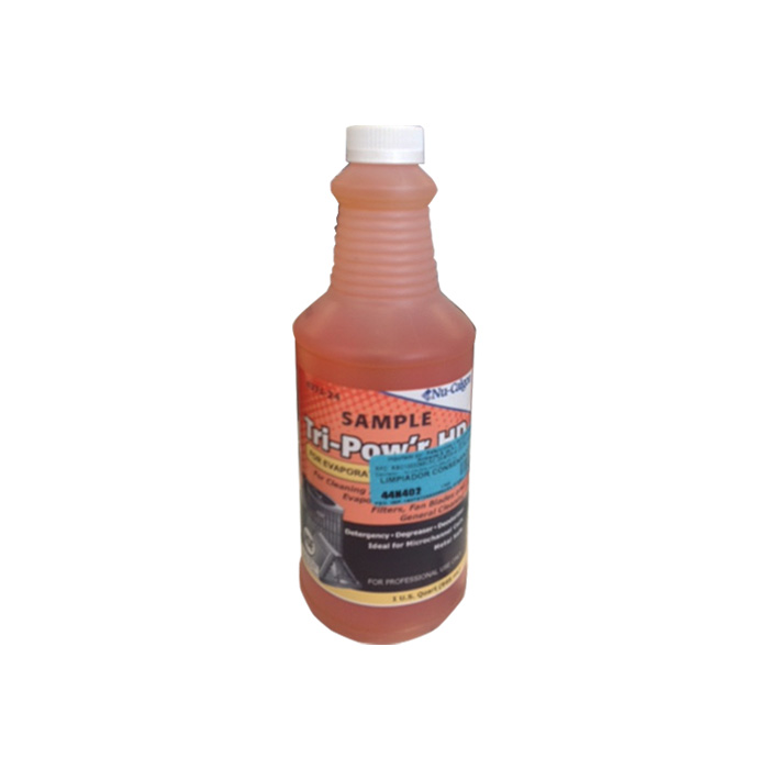 LIMPIADOR LIQUIDO BOTELLA 1 LITRO DESENGRASANTE Y DESODORANTE TRI-POWER EVAPORADOR Y CONDENSADOR 4371-24 NU-CALGON