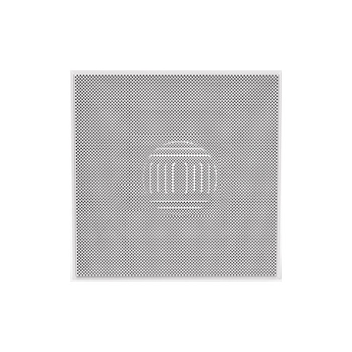 DIFUSOR INYECCION PERFORADO 24 X 24 PULGADAS 24" X 24" CUELLO 8 BLANCO ACERO GALVANIZADO ALETAS CURVAS SISTEMA VENTILACION DPA08