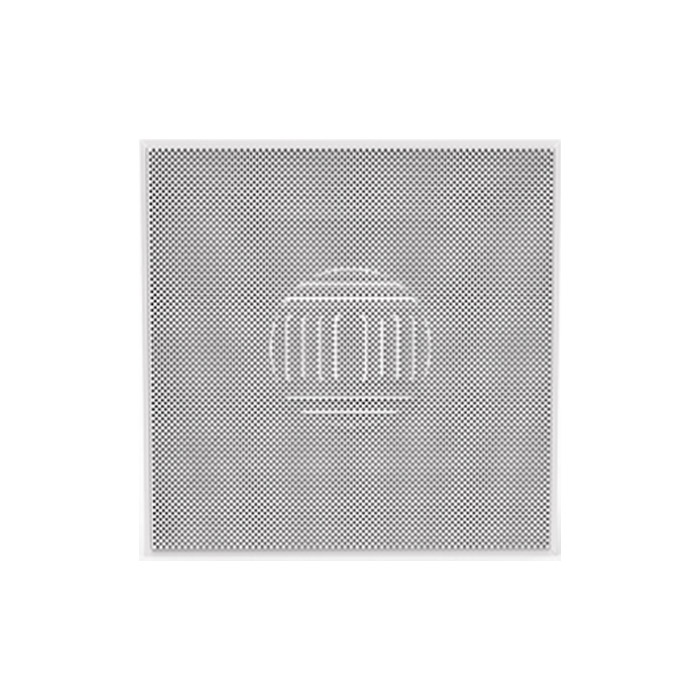 DIFUSOR INYECCION PERFORADO 24" X 24" CUELLO 12" BLANCO ACERO ALETAS CURVAS SISTEMA VENTILACION DPA12 VERMONT