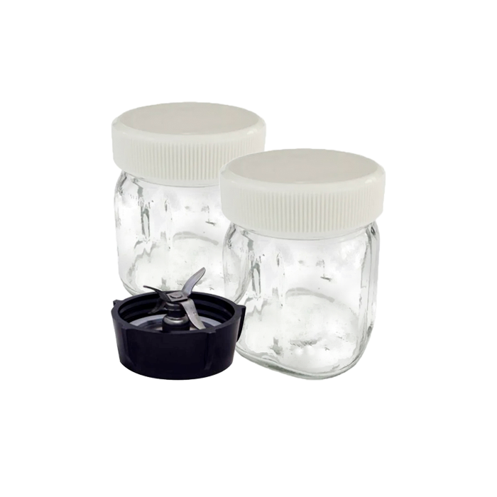 VASO MINI PLASTICO 8 OZ 2 PIEZAS CON ACCESORIOS LICUADORA OSTER OSLI173 ROSAN