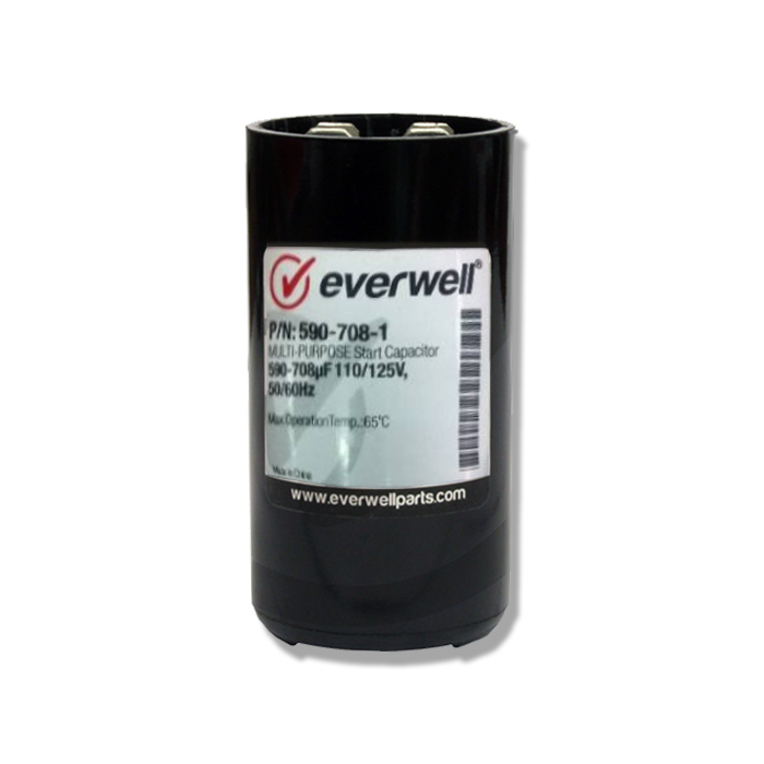 CAPACITOR ARRANQUE 590-708 MFD 115 V MOTOR ELECTRICO 590-708-1 EVERWELL