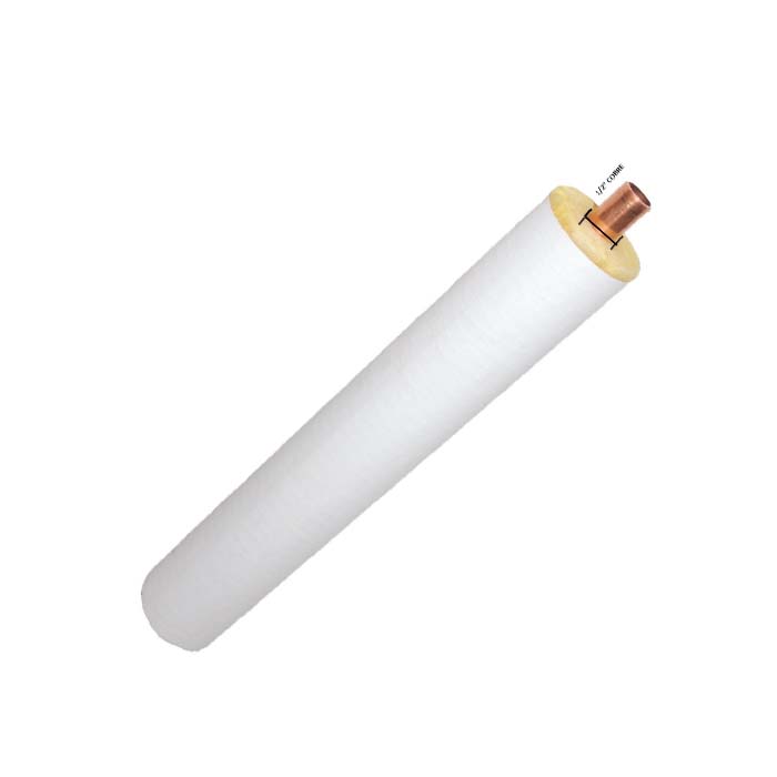 AISLANTE FIBRA VIDRIO TRAMO 90 CM 1/2" X 1" ESPESOR (5/8" FIERRO) MEDIA CAÑA TUBERIA MCFV-1690 VITROFORM