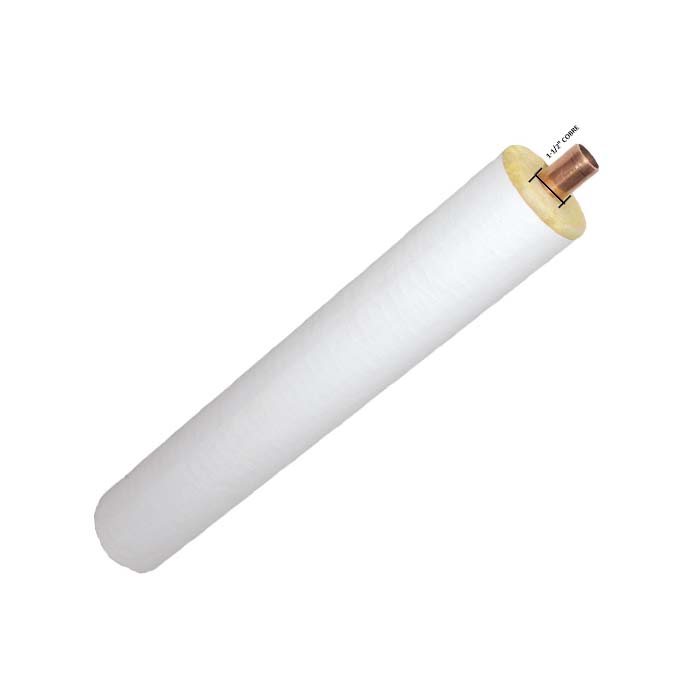 AISLANTE FIBRA VIDRIO TRAMO 90 CM 1 1/2" X 1" ESPESOR (1 1/4" FIERRO) MEDIA CAÑA TUBERIA MCFV-3290 VITROFORM