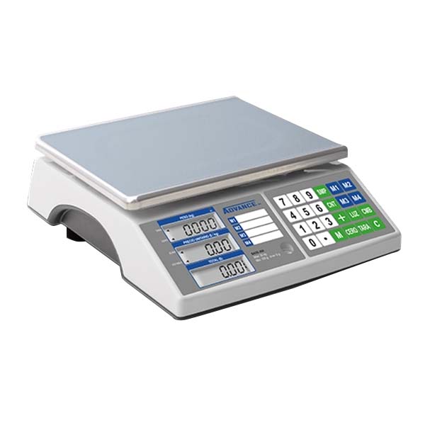BASCULA COMERCIAL 30 KG 5 GRS MULTIFUNCIONES BASE-30A ADVANCE