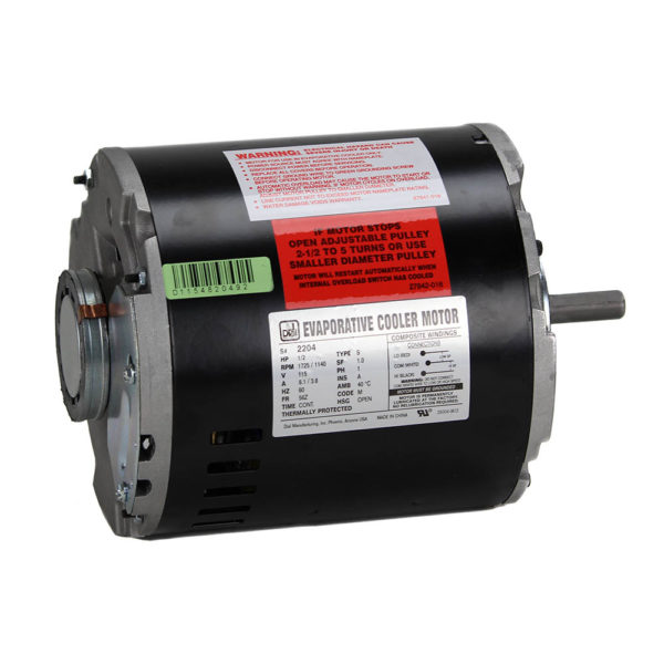 MOTOR 3/4-1/4 HP 115 V 1F 1140-1725 RPM CW 56Z 40°C 1/2 X 1 3/4 PULGADAS BUJE 2 VELOCIDADES AIRE LAVADO 2206 DIAL MANUFACTURING