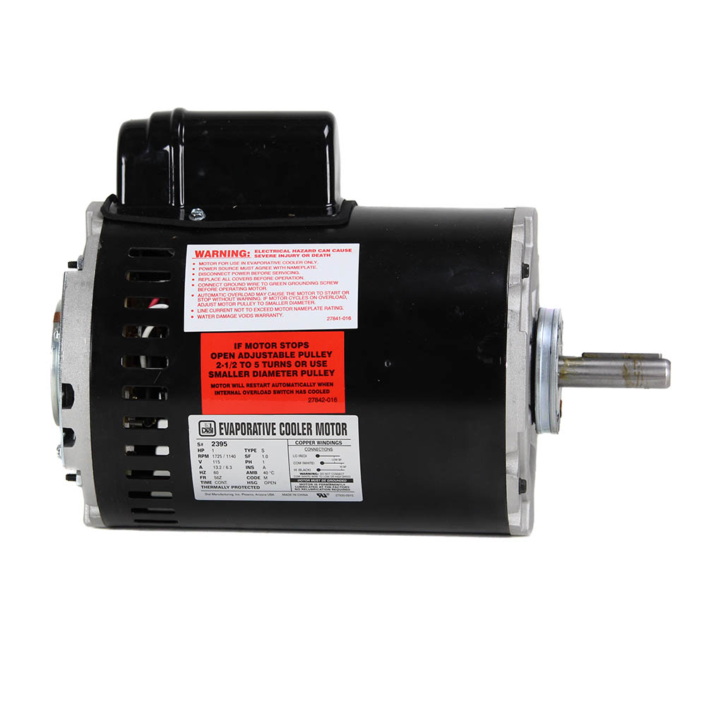 MOTOR 1 HP 115 V 1F 1140-1725 RPM CW 56Z 40°C 5/8 PULGADAS BUJE 2 VELOCIDADES AIRE LAVADO 2395 DIAL DIAL MANUF