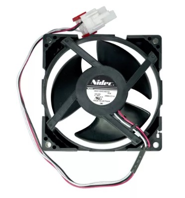 MOTOR 0.16 A 12 V DC 1 FASE 9X9 CM CON VENTILADOR  4 PINES EVAPORADOR REFRIGERADOR SAMSUNG ORIGINAL 3M 