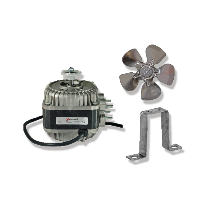 MOTOR 16 W 115 V 1F 1550 RPM CW/CCW 3.3 40°C 5/16 PULGADAS BALERO MAMELON ASPA 5 ALABES REFRIGERACIO